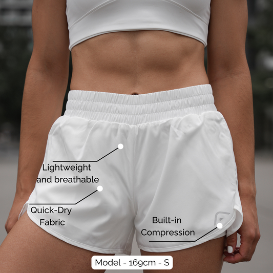 Shorts "Sable" Alabaster White