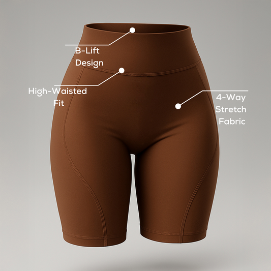 Short "Amber" Cocoa Brown