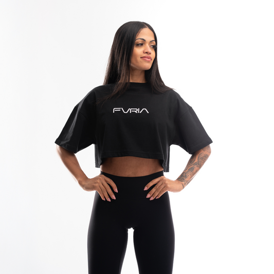 Signature Crop Top Fvria Onyx Black