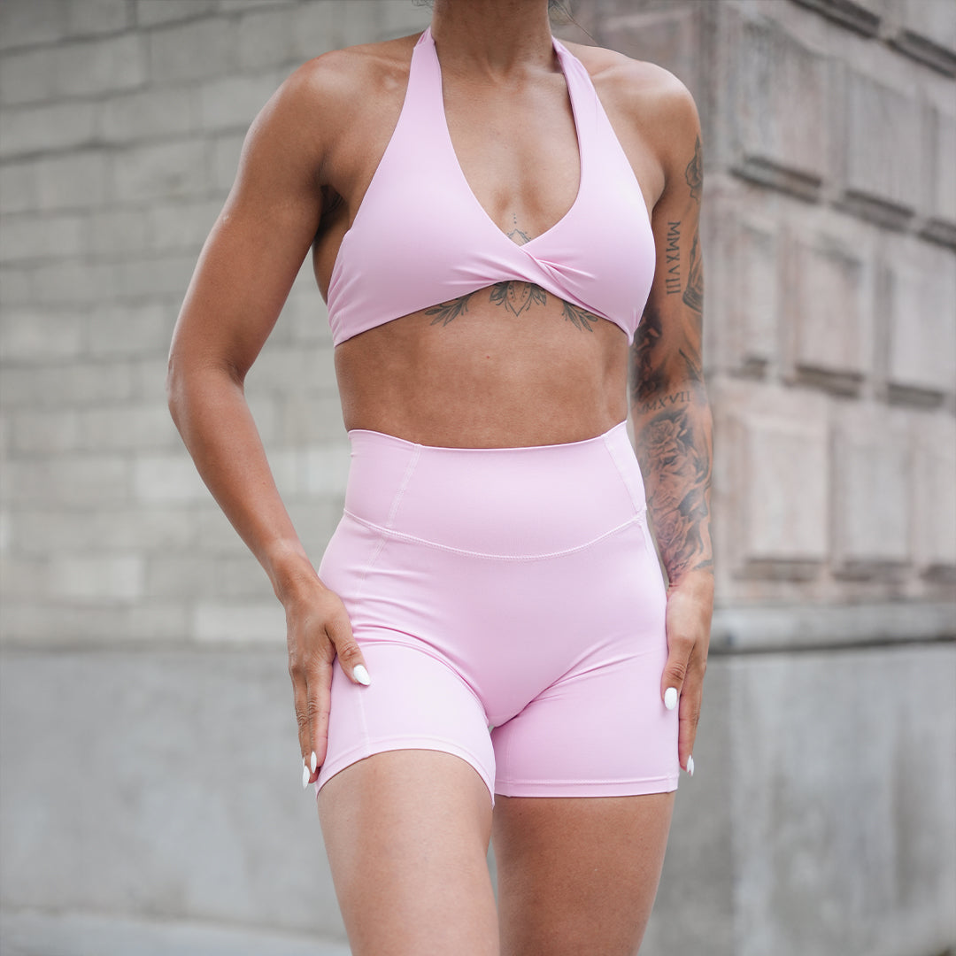 Short "Amber" Blossom Pink