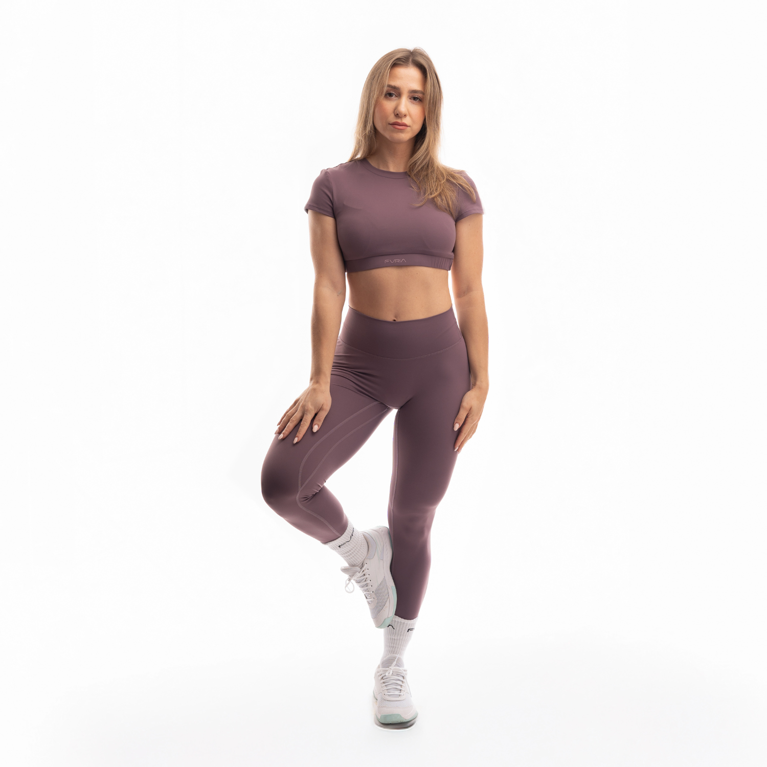 Crop Top Velvet Eggplant