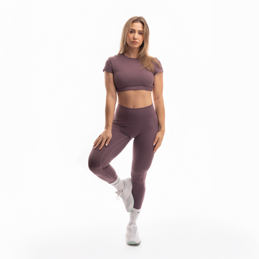 Crop Top Velvet Eggplant