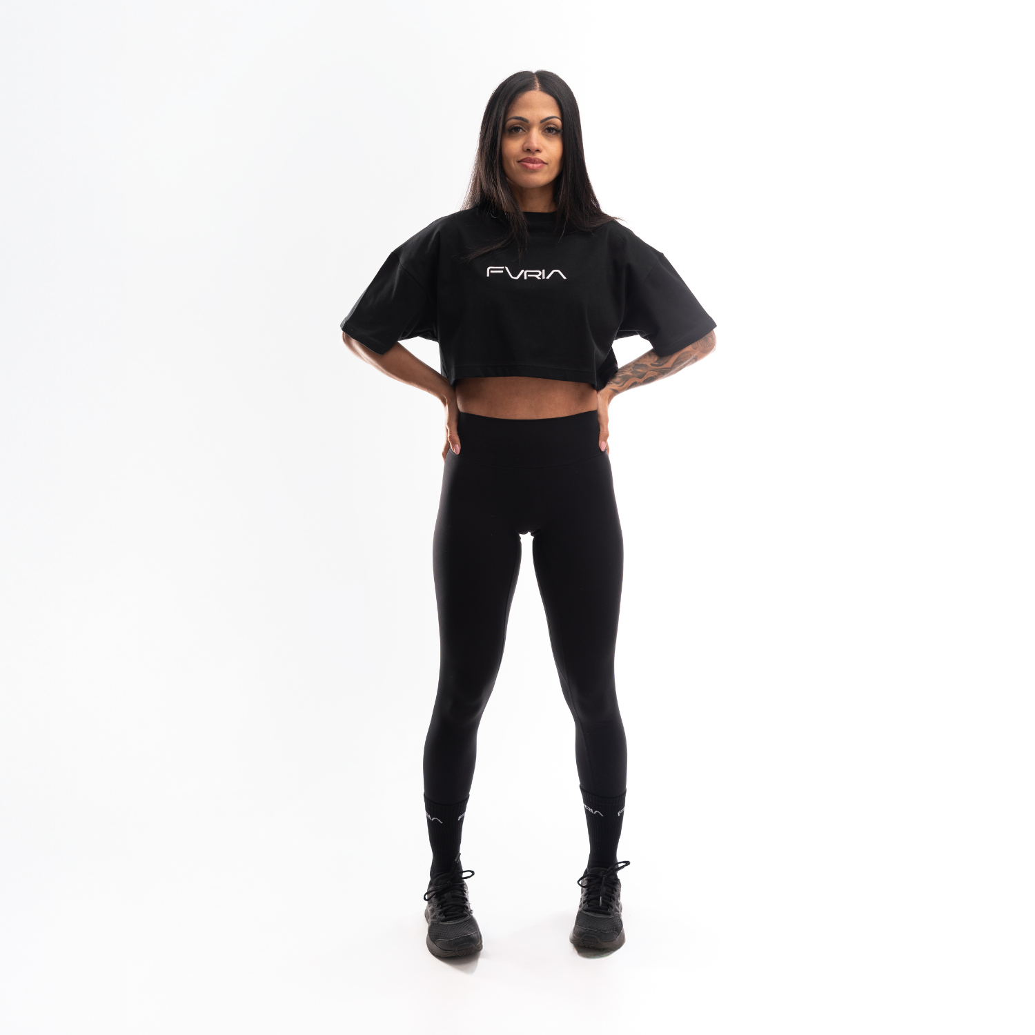 Signature Crop Top Fvria Onyx Black