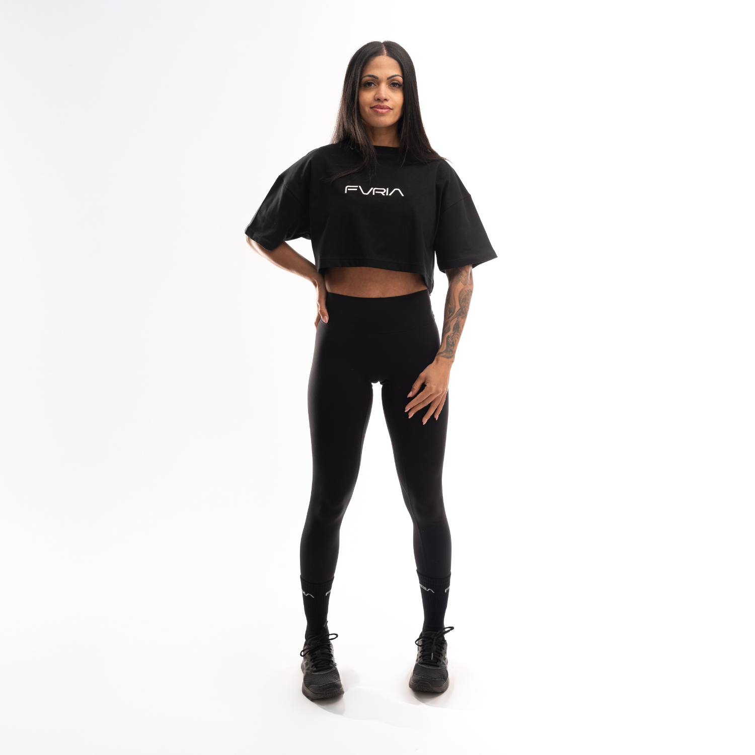 Signature Crop Top Fvria Onyx Black