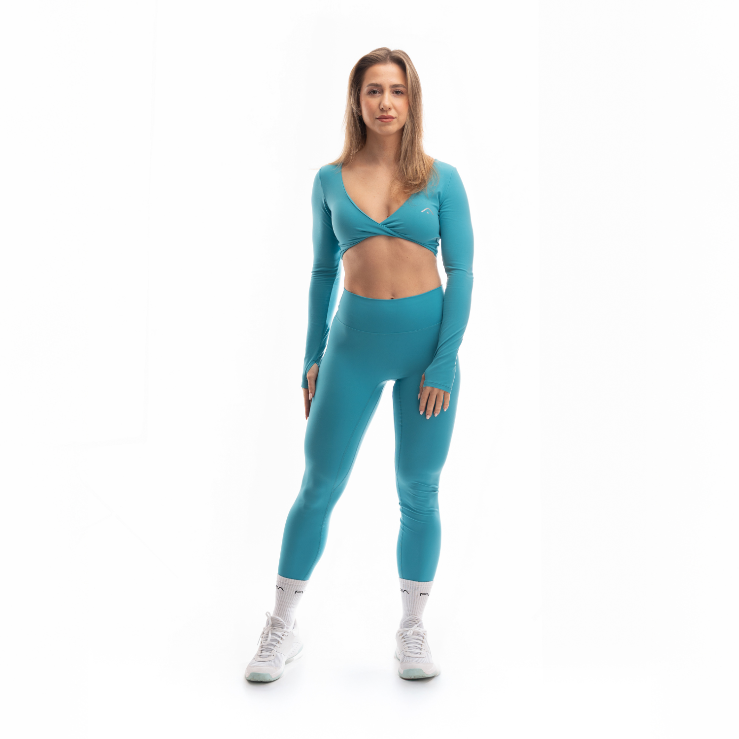 Crop Top Long Sleeve Azure Serenity