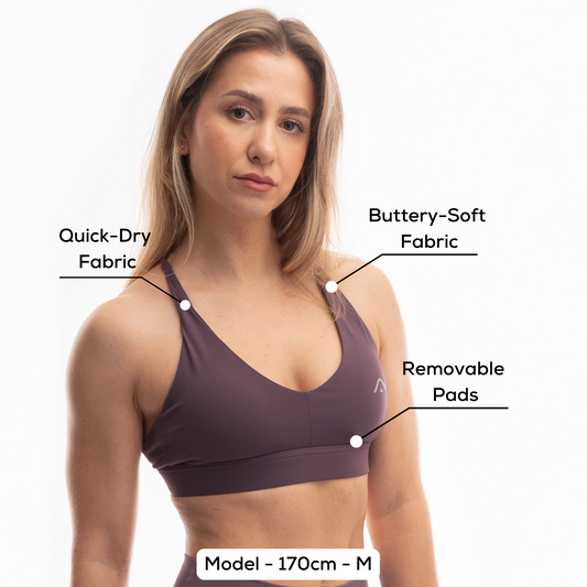 Sport Bra Basic Velvet Eggplant