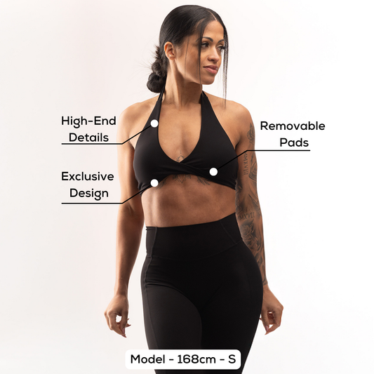 Sport Bra "Sienna" Onyx Black