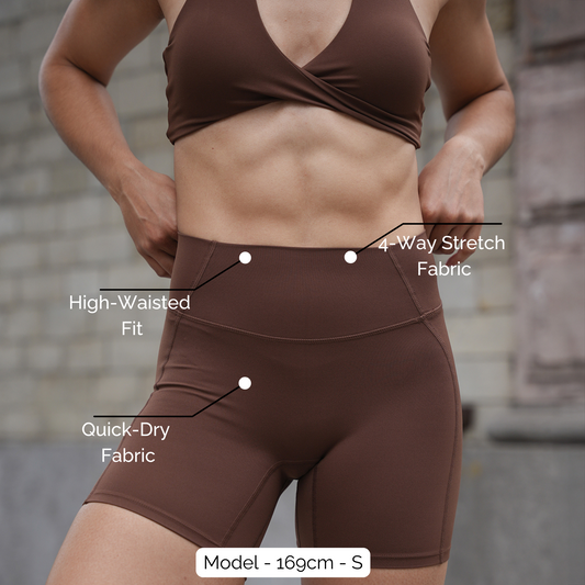 Short "Amber" Cocoa Brown