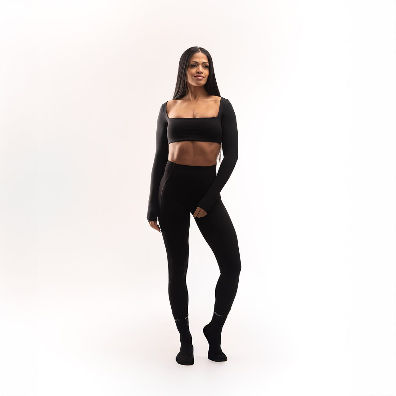 Crop Top "Serene" Onyx Black