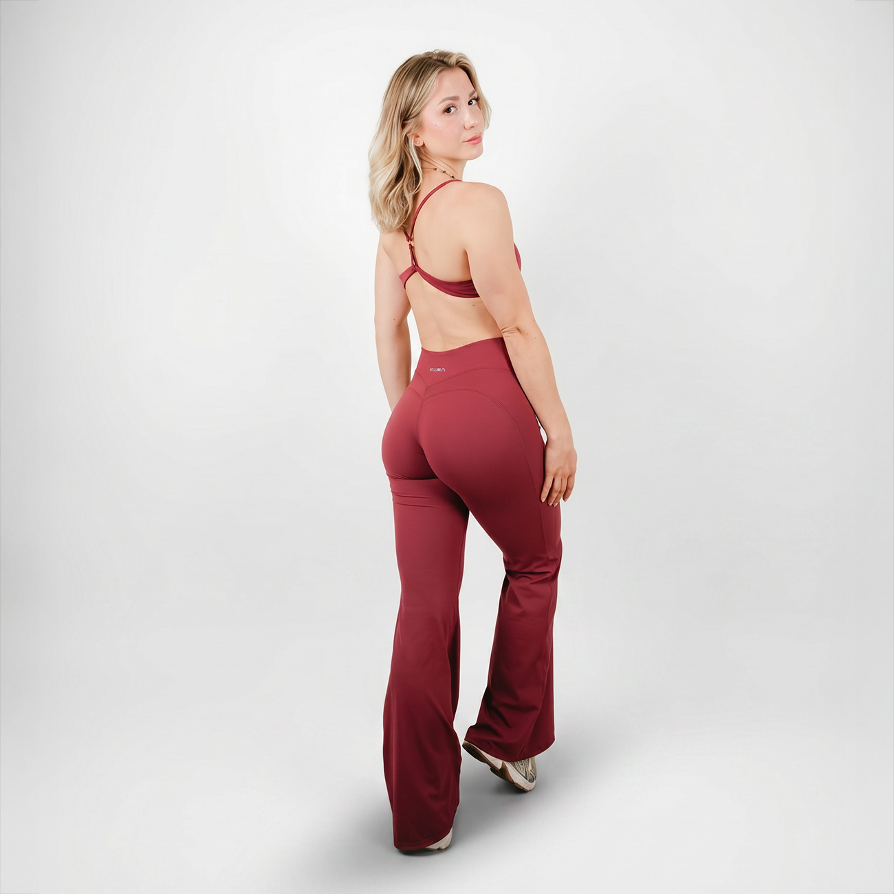Flared legging "Muse" Cherry