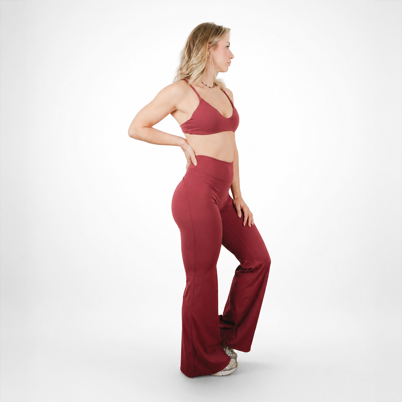 Flared legging "Muse" Cherry