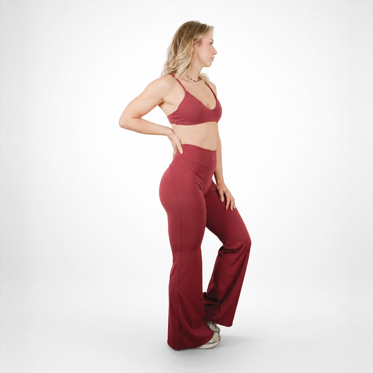 Flared legging "Muse" Cherry