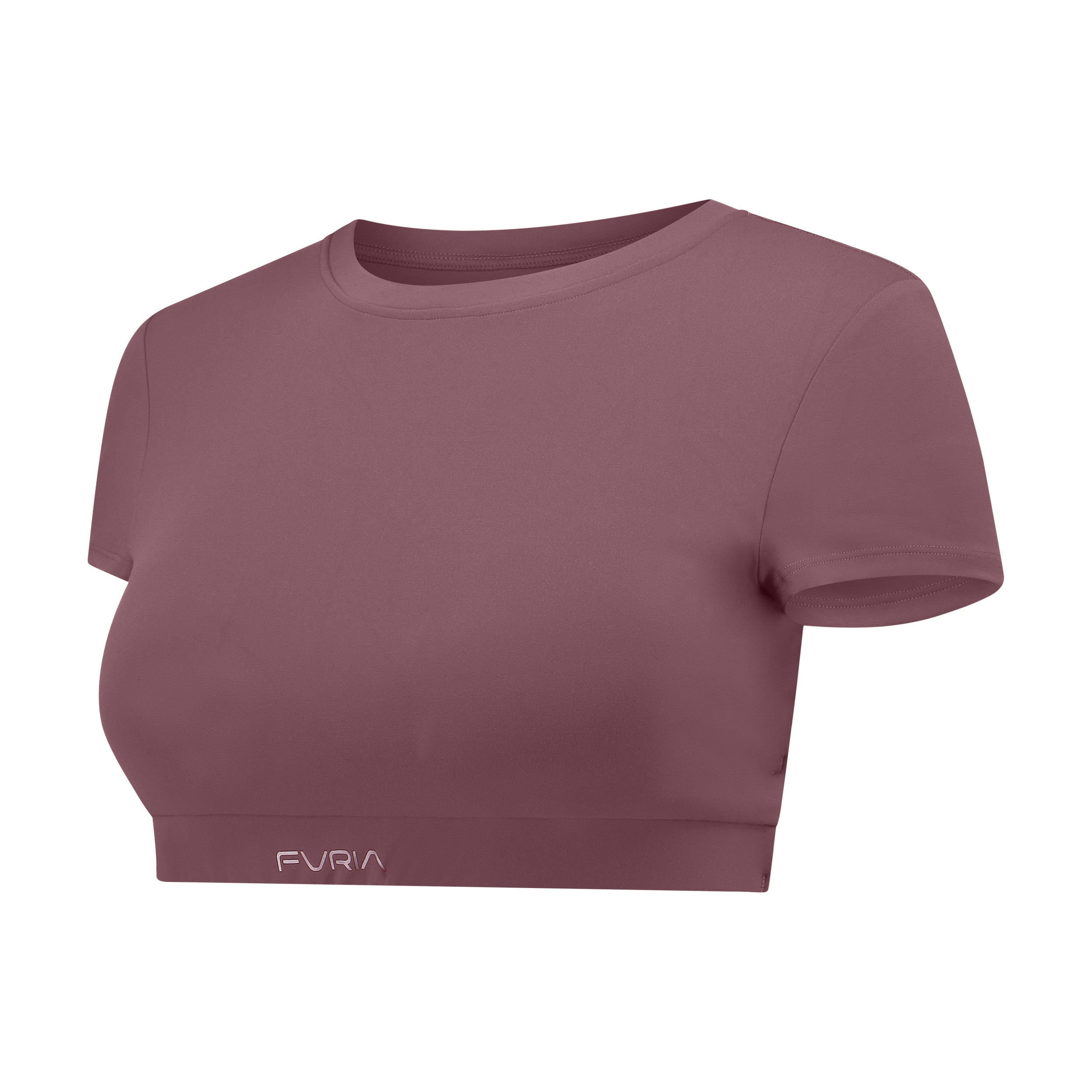 Crop Top Velvet Eggplant