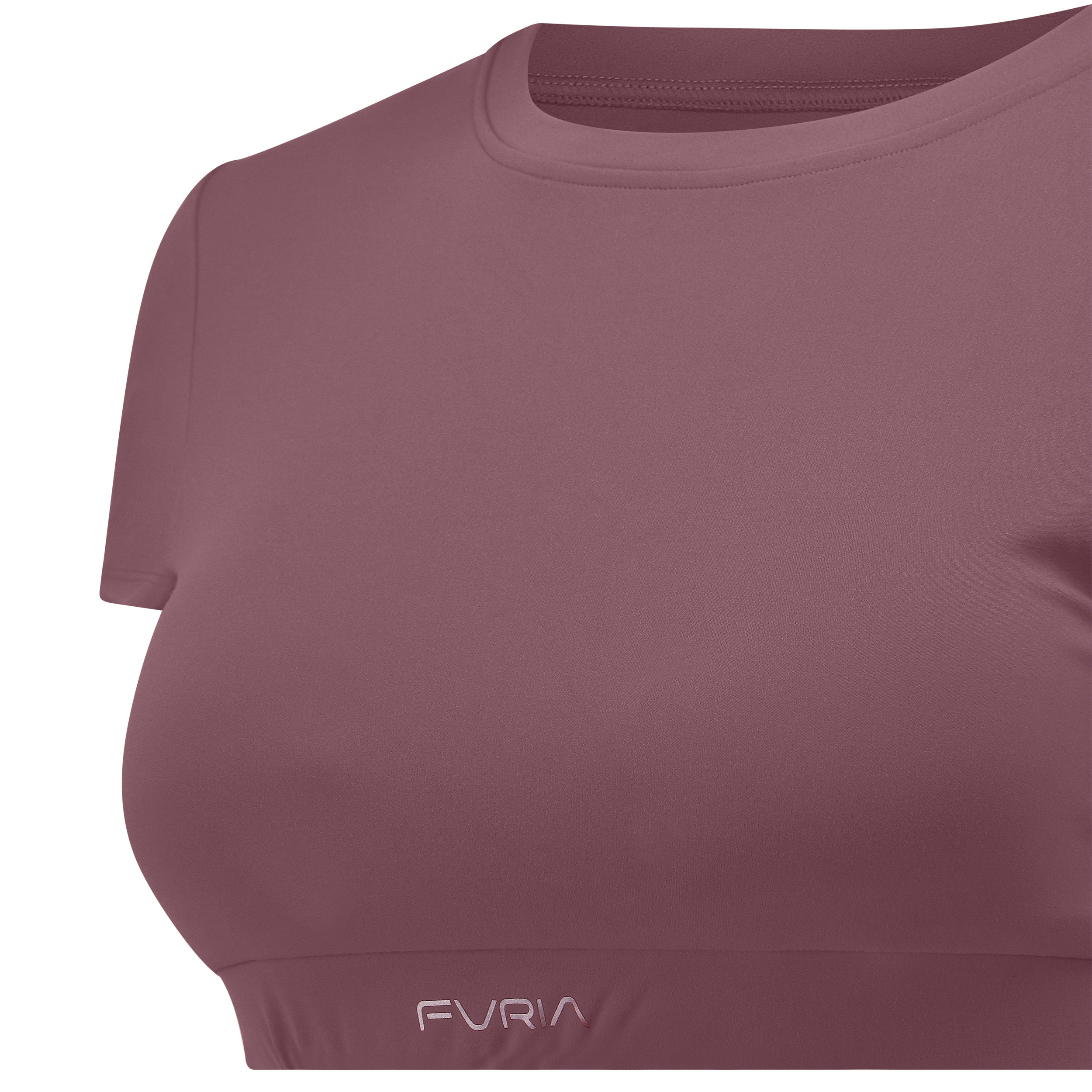 Crop Top Velvet Eggplant