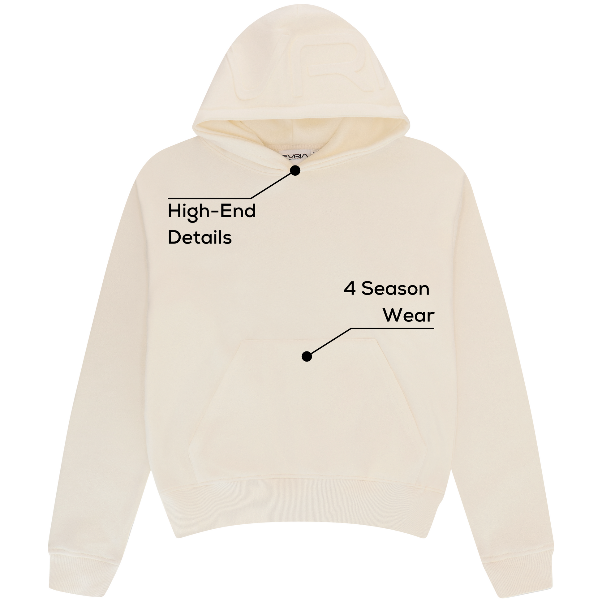 Heren Signature Hoodie Almond Beige