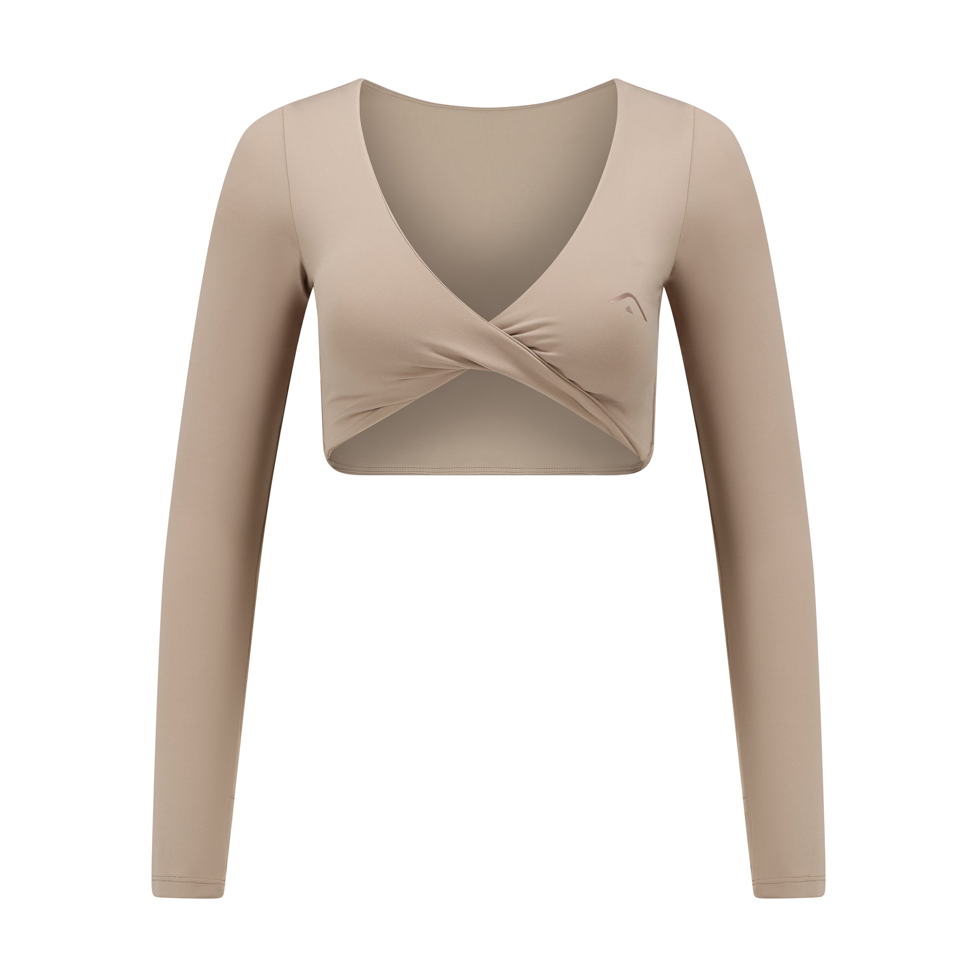 Crop Top Long Sleeve Almond Beige