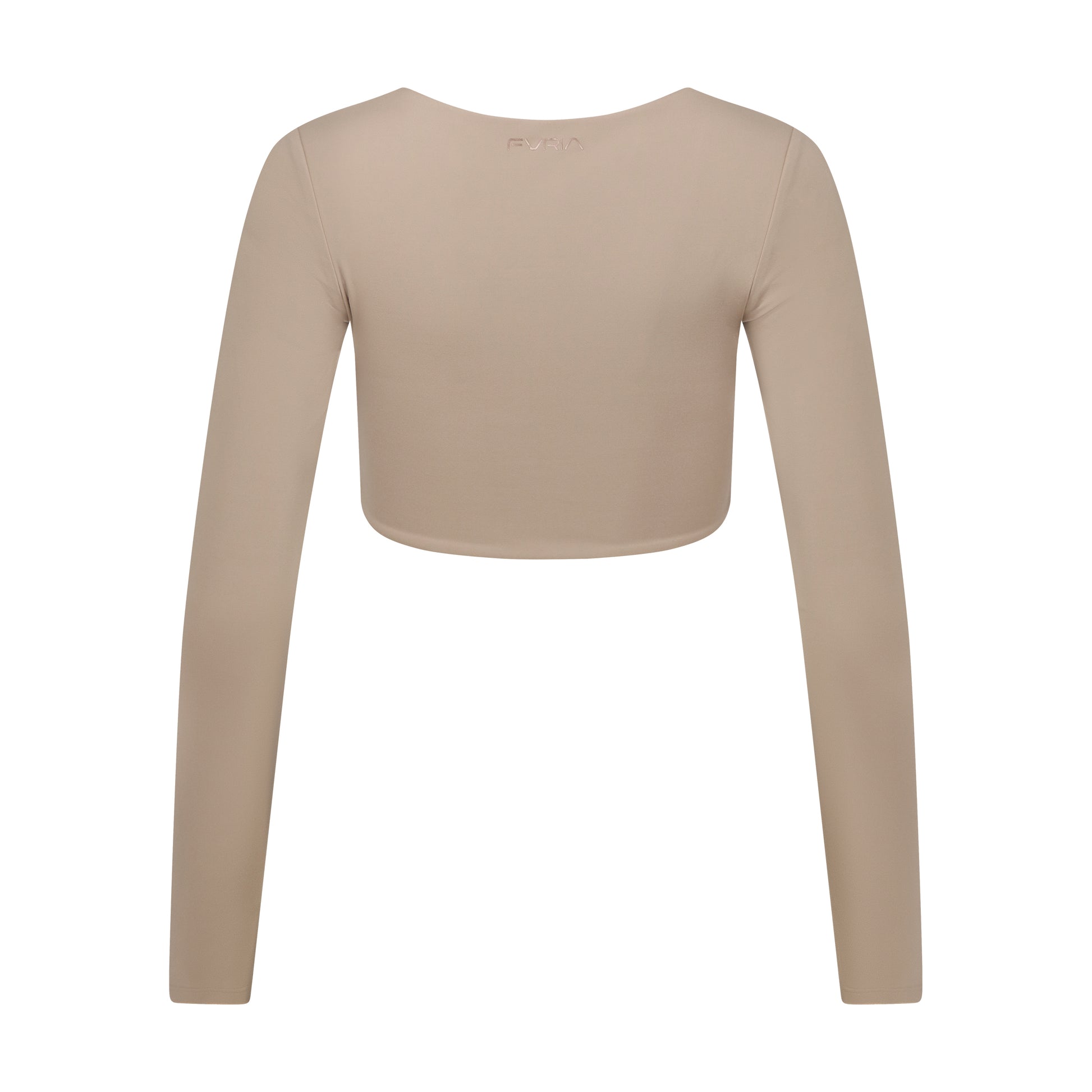 Crop Top Long Sleeve Almond Beige