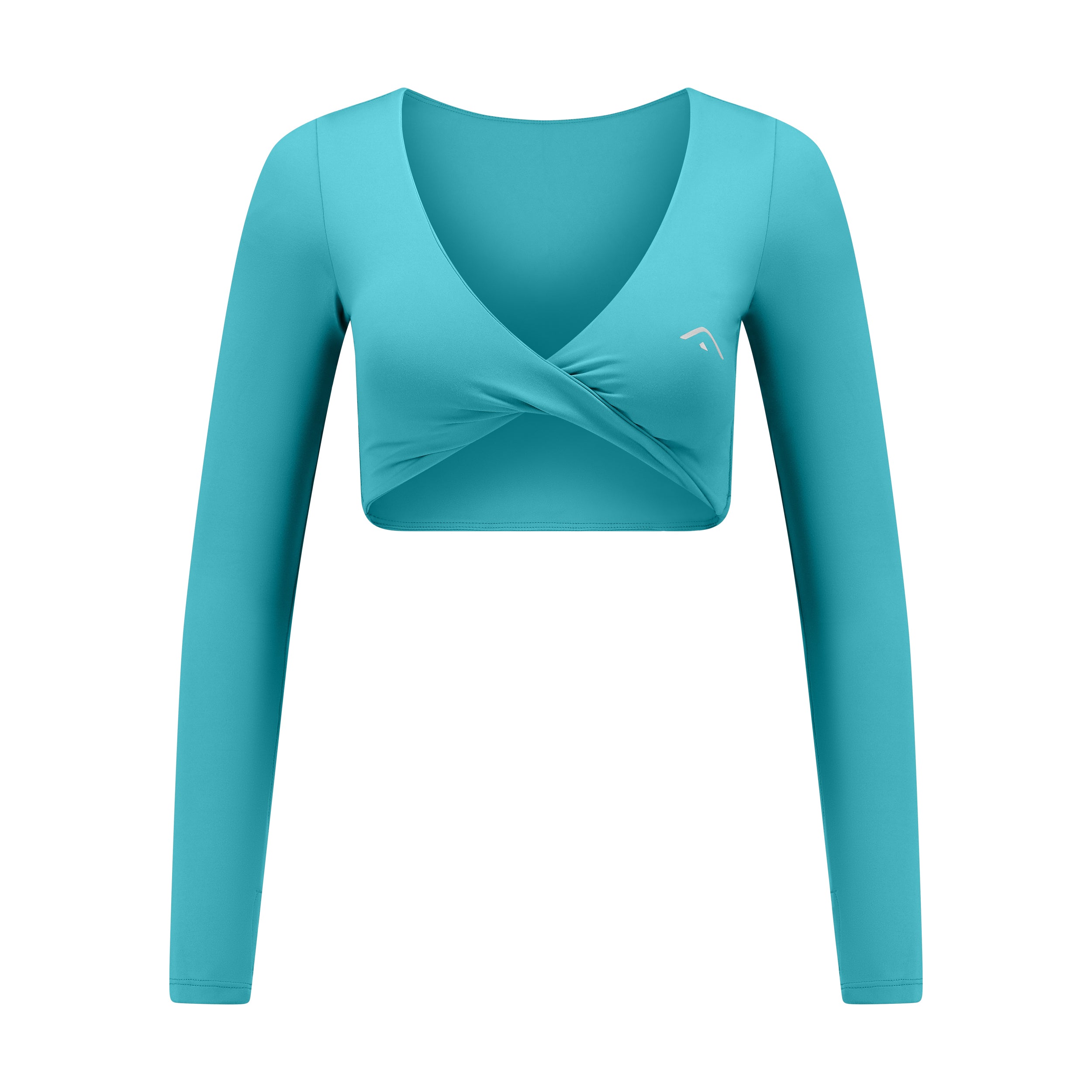 Crop Top Long Sleeve Azure Serenity