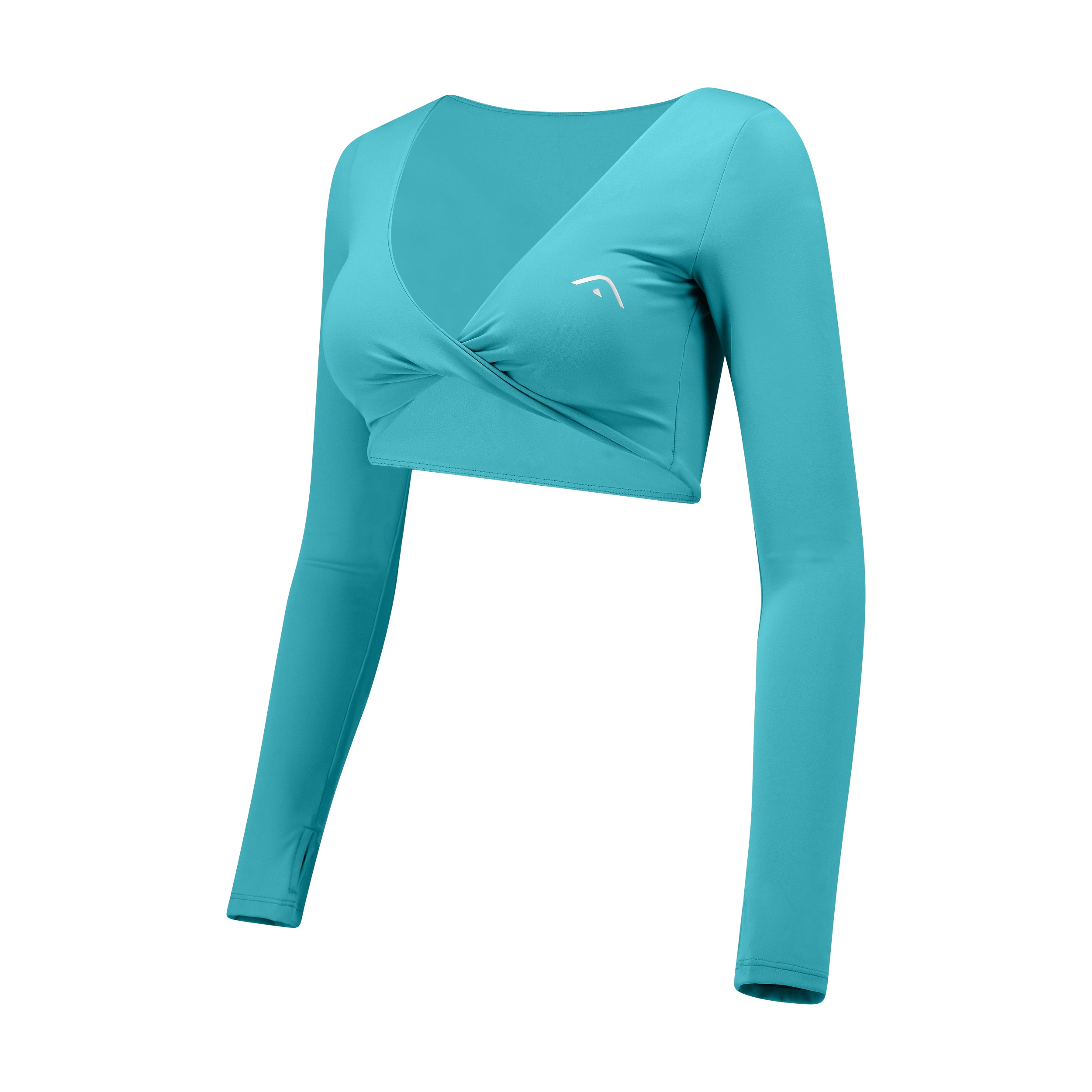 Crop Top Long Sleeve Azure Serenity