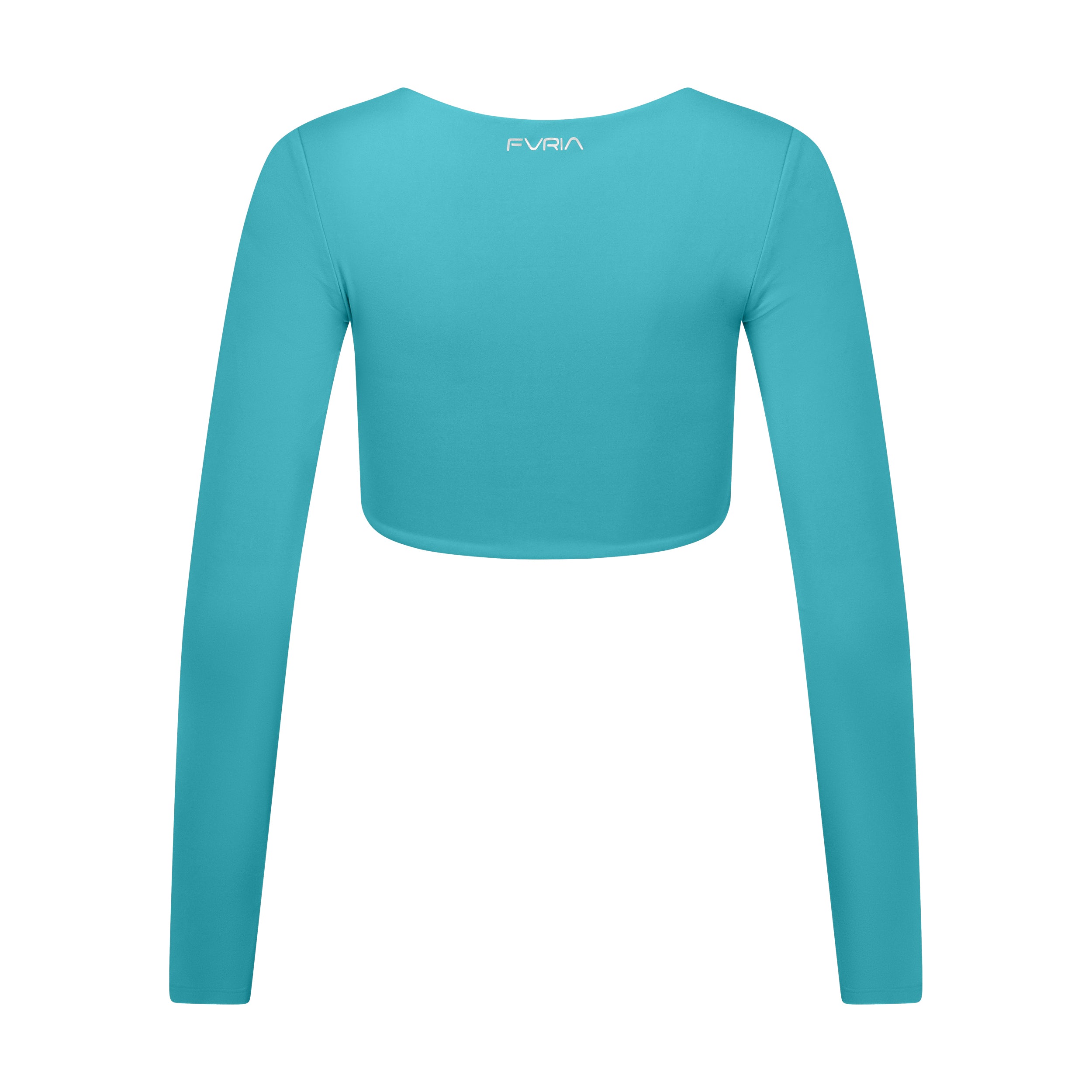 Crop Top Long Sleeve Azure Serenity