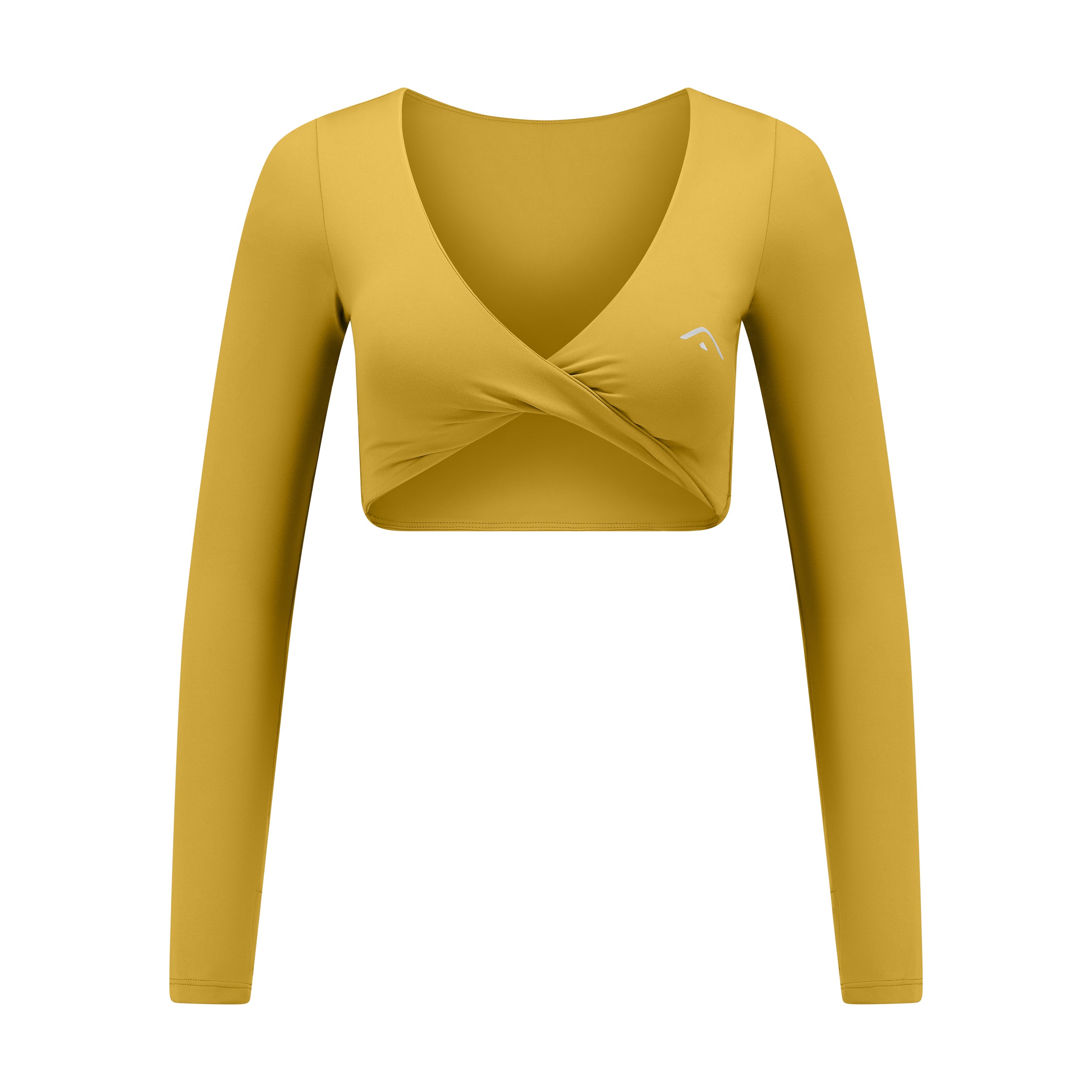 Crop Top Long Sleeve Saffron Yellow