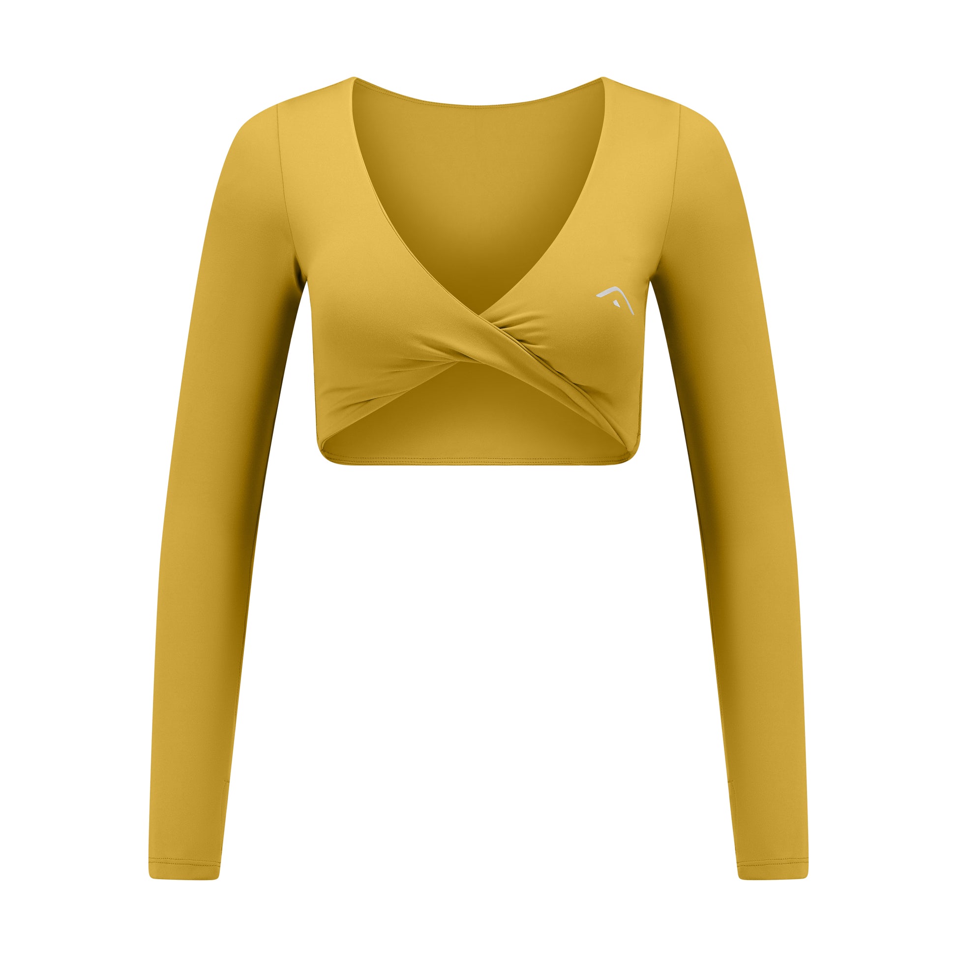 Crop Top Long Sleeve Saffron Yellow