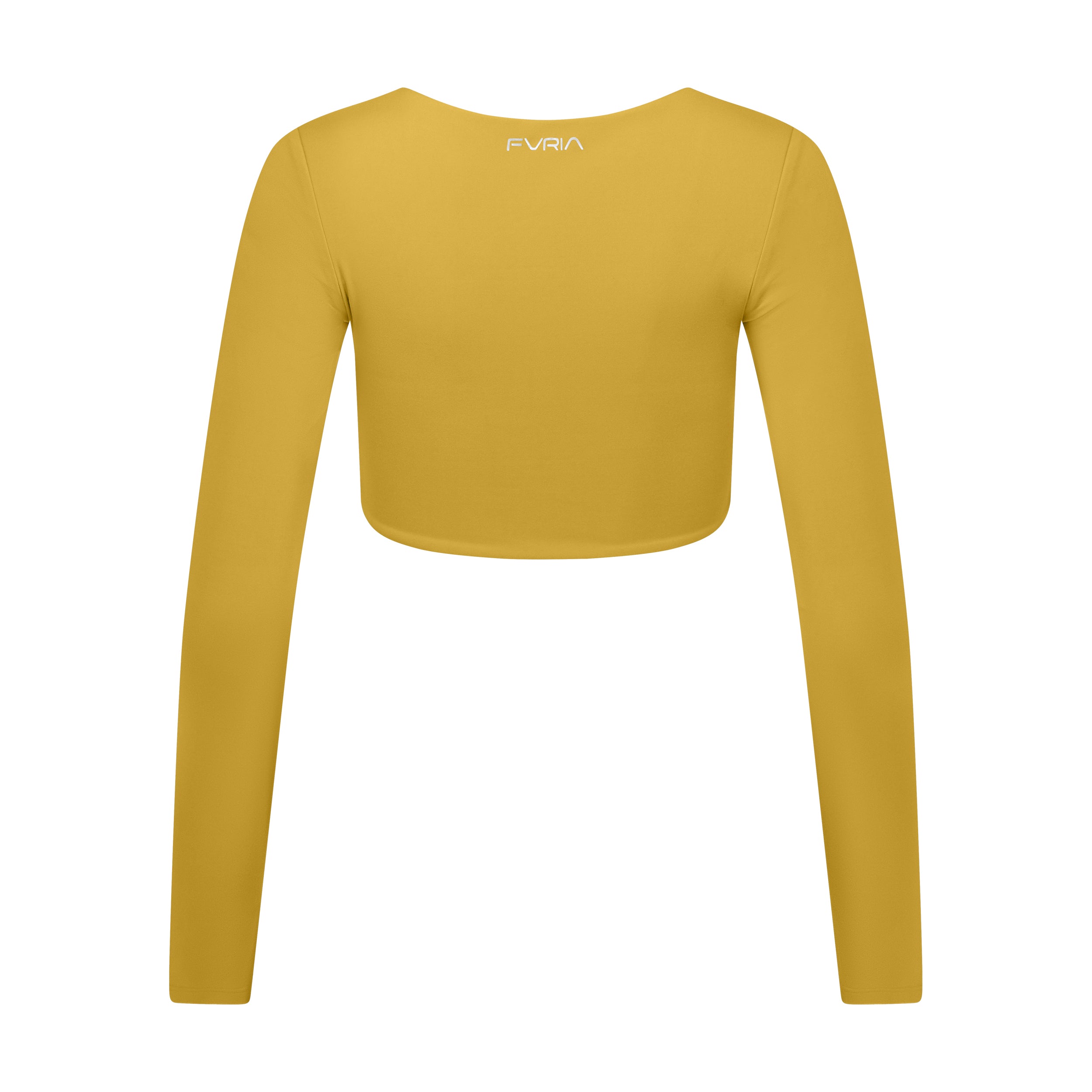 Crop Top Long Sleeve Saffron Yellow