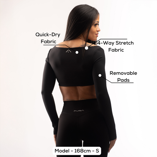 Crop Top "Serene" Onyx Black