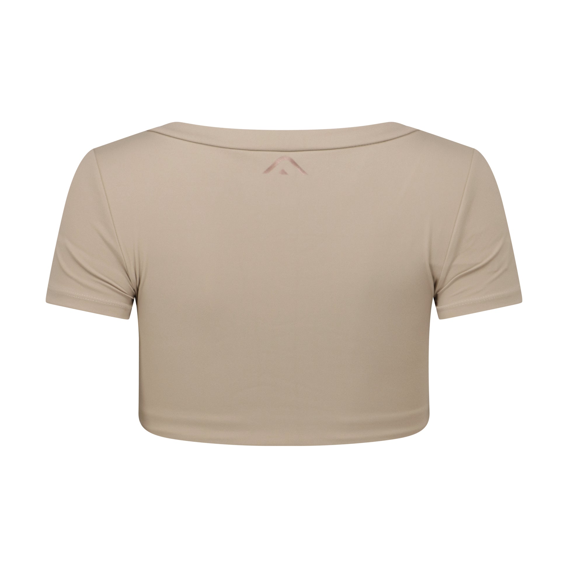 Crop V-Top Almond Beige