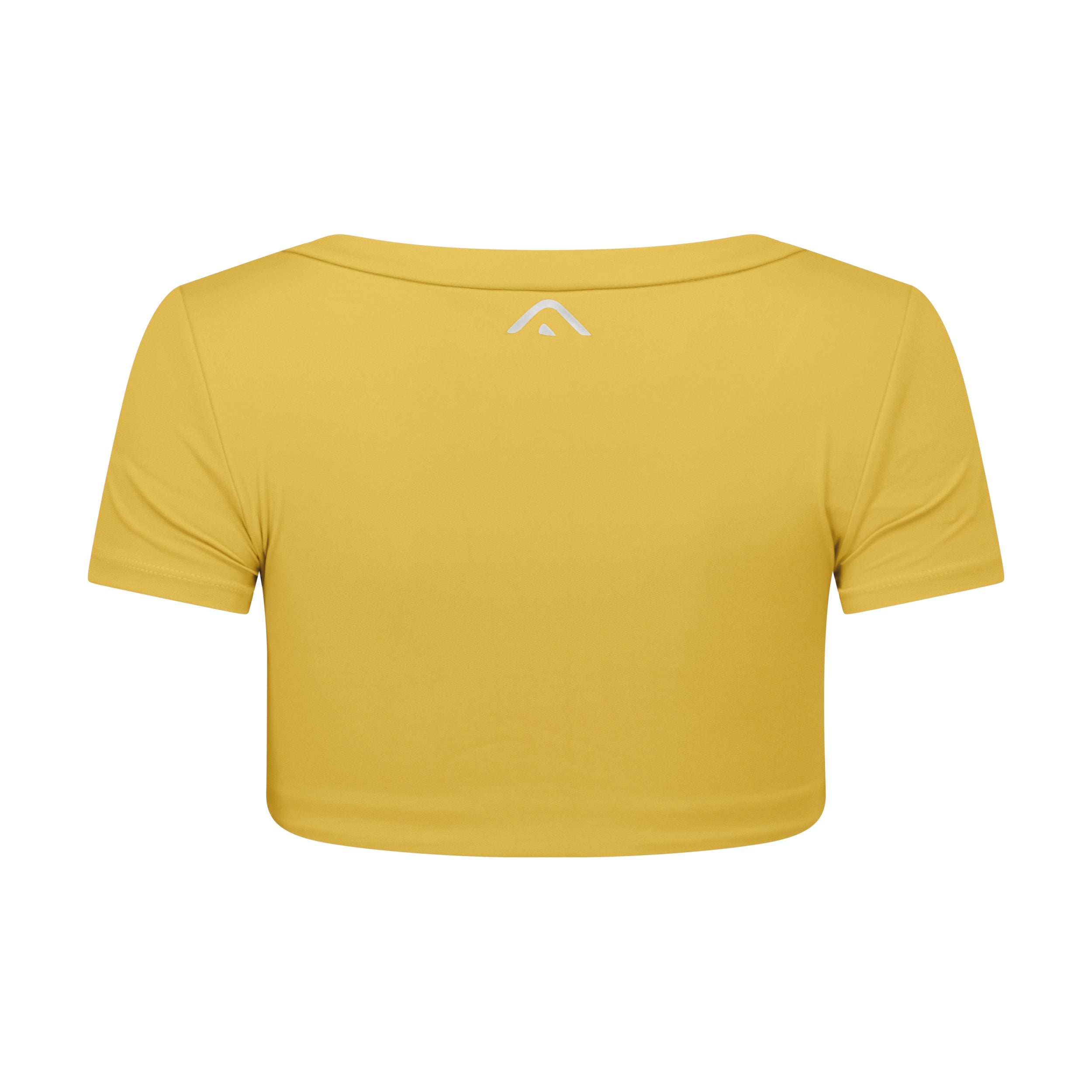 Crop V-Top Saffron Yellow