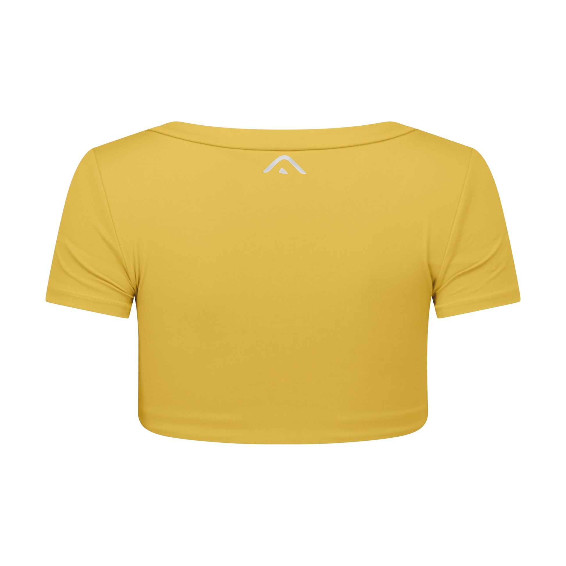 Crop V-Top Saffron Yellow