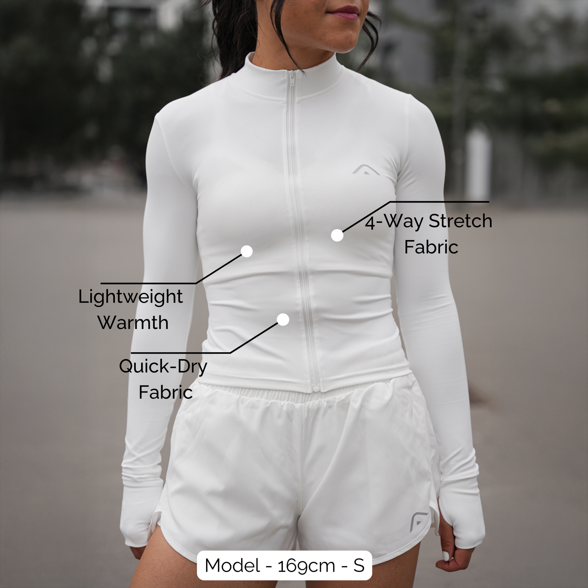 Dynamic Zip-Up "Haze" Alabaster White