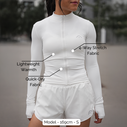 Dynamic Zip-Up "Haze" Alabaster White