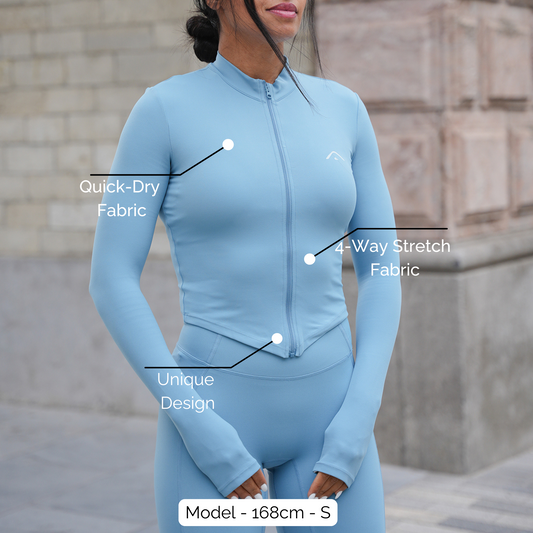 Dynamic Zip-Up "Sienna" Sky Blue